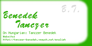 benedek tanczer business card